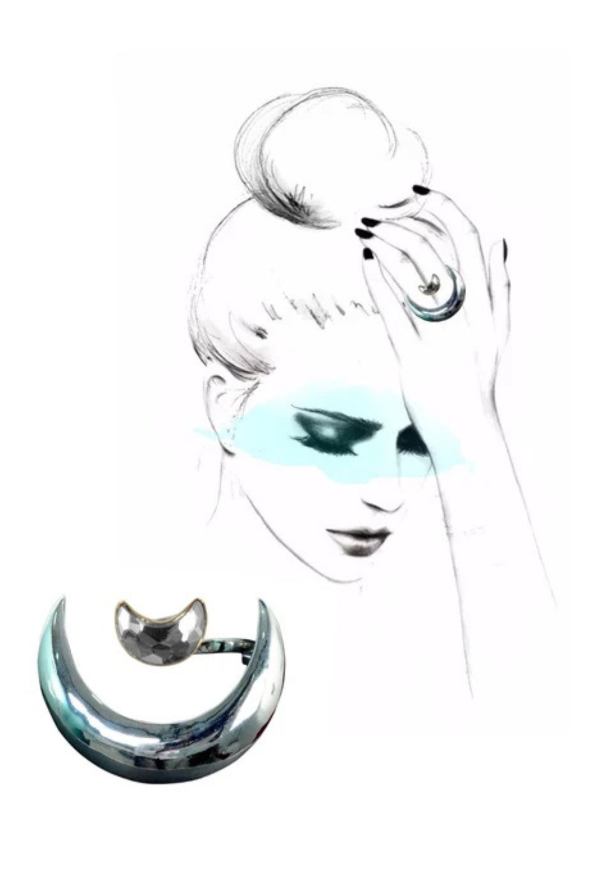 Aditi Rao - DOUBLE CRESCENT IN SILVER