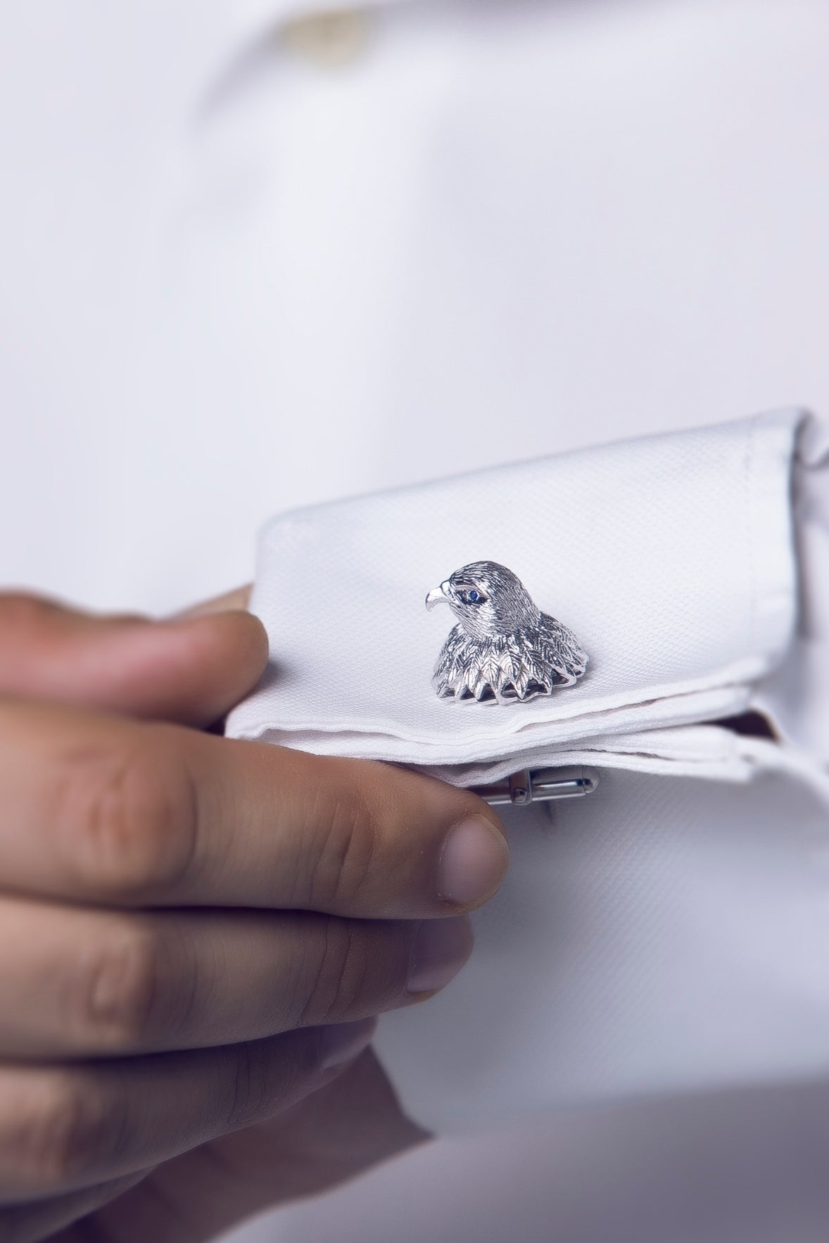 FALCON CUFFLINKS Silver