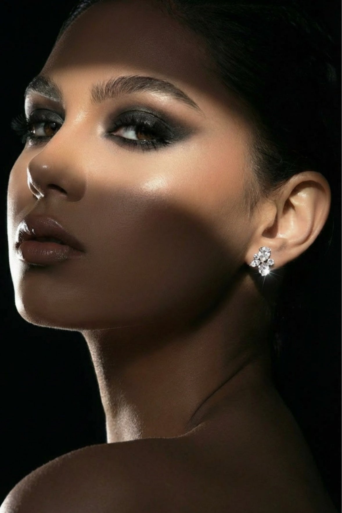 Luna Crystal Cluster Ear studs