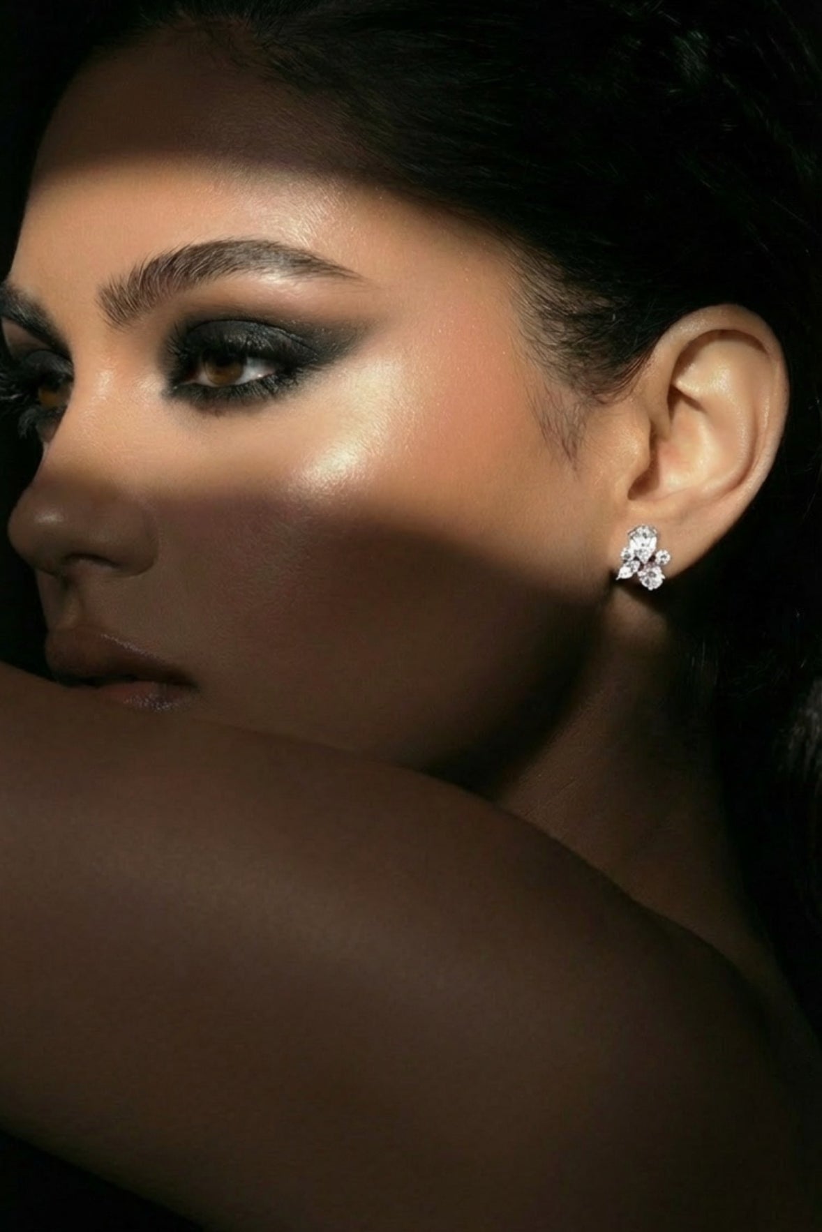 Luna Crystal Cluster Ear studs