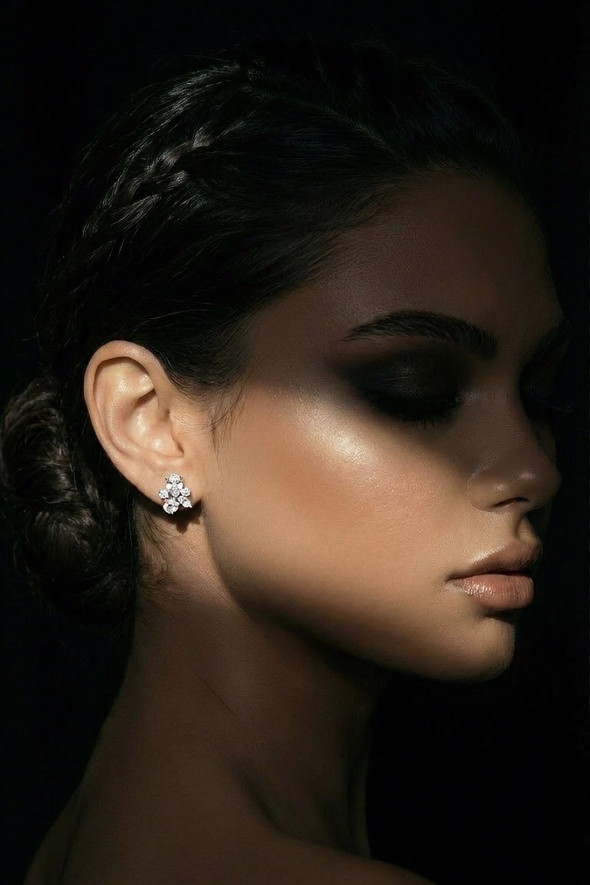 Luna Crystal Cluster Ear studs